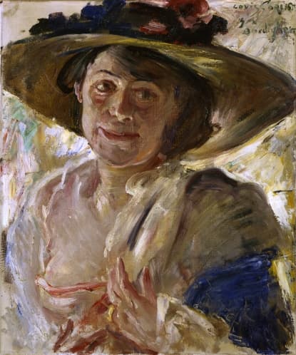 Lovis Corinth Frau mit Rosenhut, 1912. Öl auf Leinwand, 60 x 50 cm Staatliche Museen zu Berlin, Nationalgalerie / Fotograf: Reinhard Saczewski
