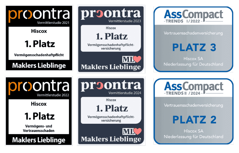 vermoegensschadenhaftpflichtversicherung siegel 2021 2024 hiscox