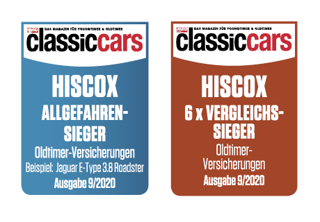 oldtimer versicherung von hiscox: ausgezeichnet mit siegeln vom classic cars magazin 